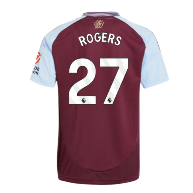 2024-2025 Aston Villa Home Shirt (Rogers 27)-Football Jersey Hub
