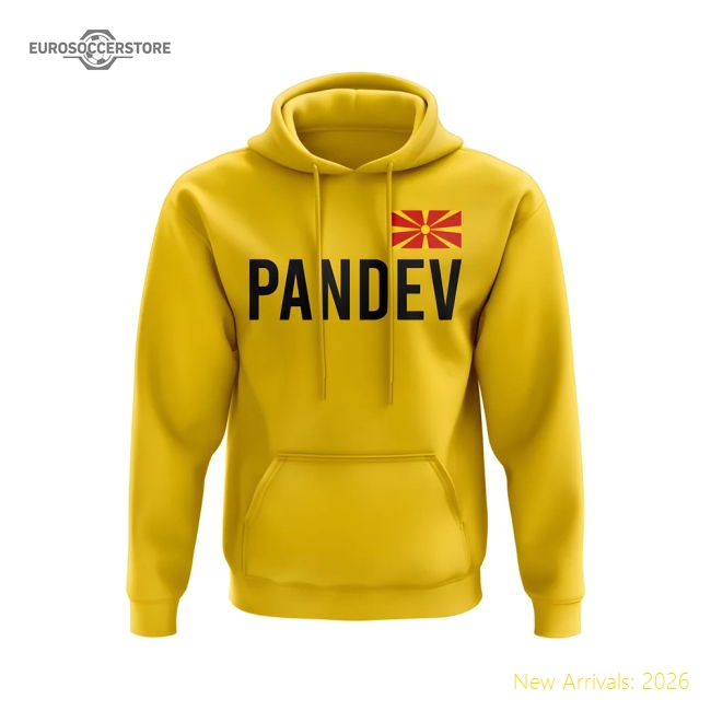 Goran Pandev Macedonia Name Hoody (Yellow)-Football Jersey Hub