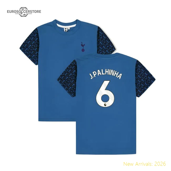 Tottenham Hotspur Graphic T-shirt (Blue) - Kids (J.Palhinha 6)-Football Jersey Hub