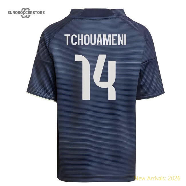 2025-2026 Real Madrid Away Mini Kit (Tchouameni 14)-Football Jersey Hub