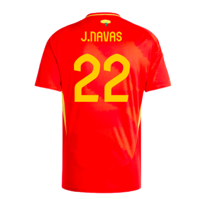 2024-2025 Spain Home Shirt (J.Navas 22)-Football Jersey Hub