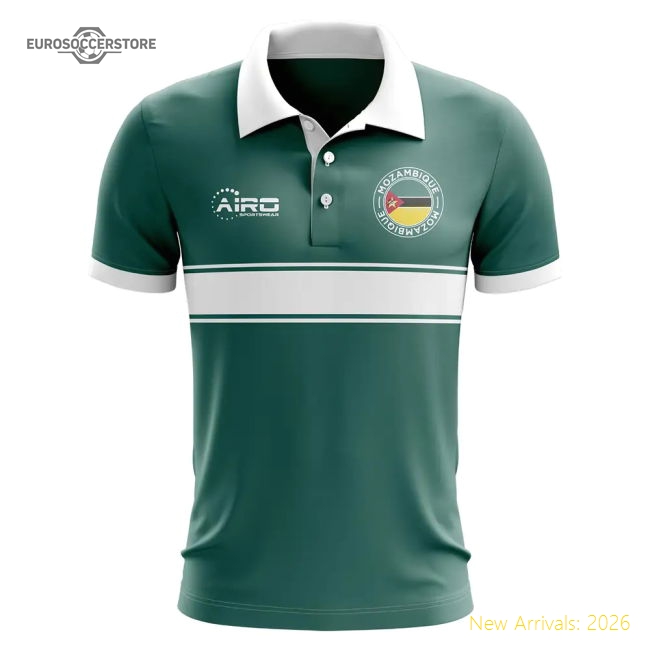 Mozambique Concept Stripe Polo Shirt (Green)-Football Jersey Hub