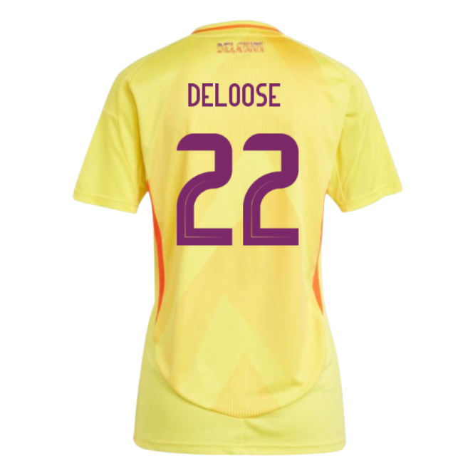 2025-2026 Belgium Womens Team Away Shirt (Ladies) (Deloose 22)-Football Jersey Hub
