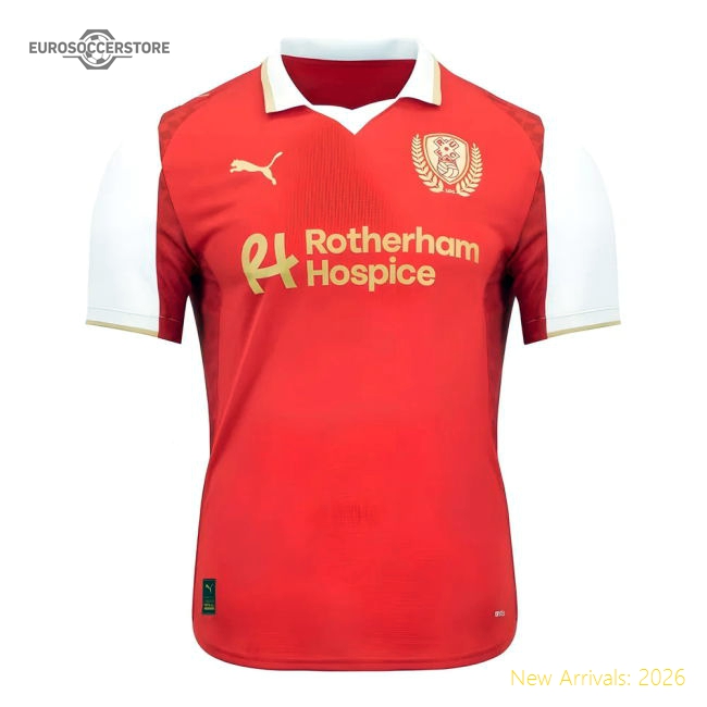 2025-2026 Rotherham United Home Shirt-Football Jersey Hub