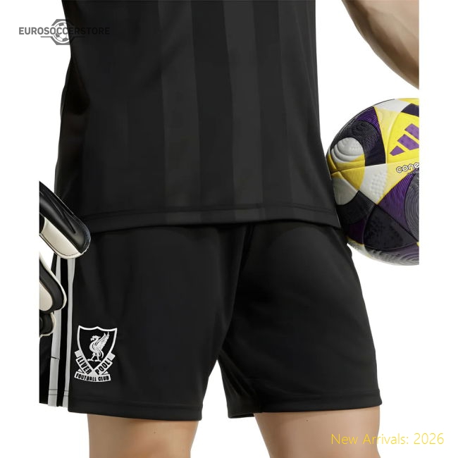 2025-2026 Liverpool Third Goalkeeper Shorts (Black)-Football Jersey Hub