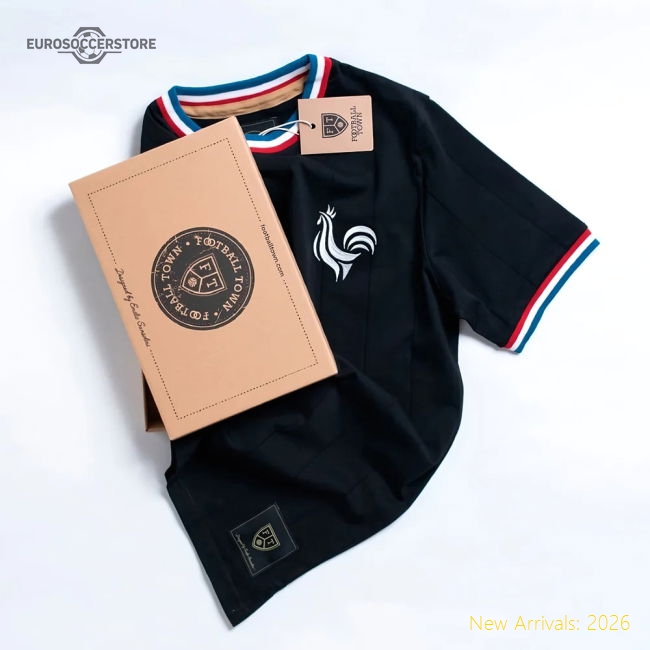 Vintage France Les Bleus Black Soccer Jersey-Football Jersey Hub