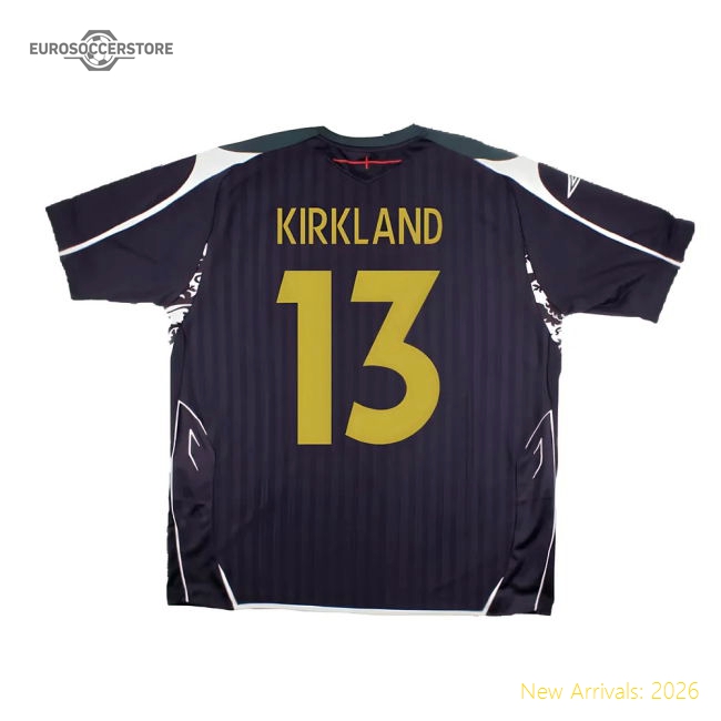 England 2007-08 GK Shirt ((Excellent) XXL) (Kirkland 13)-Football Jersey Hub