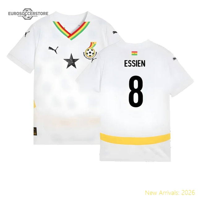 2024-2025 Ghana Home Shirt (Kids) (Essien 8)-Football Jersey Hub