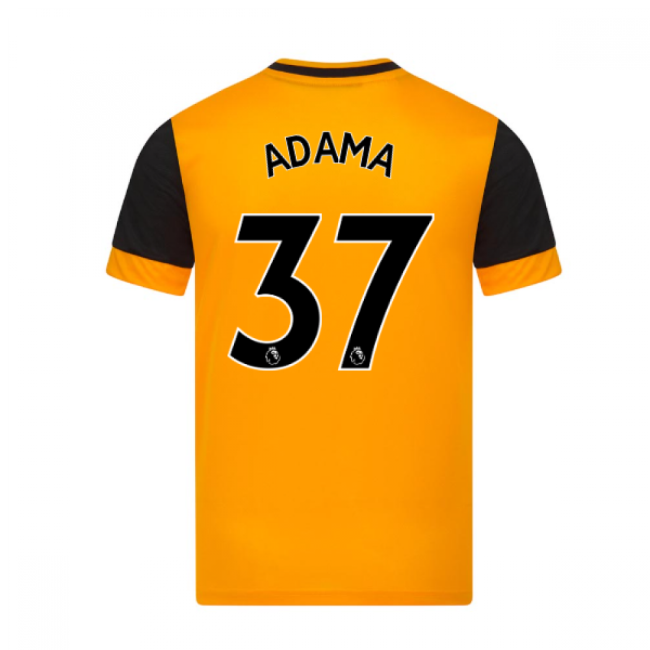 2020-2021 Wolves Home Football Shirt (ADAMA 37)-Football Jersey Hub