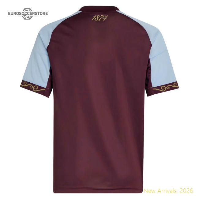 2025-2026 Aston Villa Home Shirt (Kids)-Football Jersey Hub