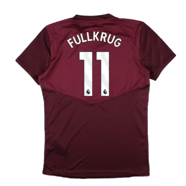 2024-2025 West Ham Training Jersey (Wine) - Kids (Fullkrug 11)-Football Jersey Hub