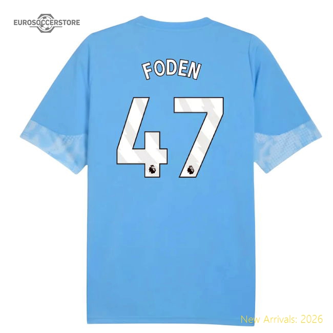 2025-2026 Man City Training Jersey (Light Blue) (Foden 47)-Football Jersey Hub