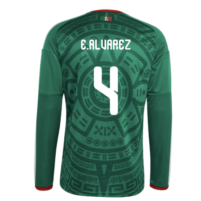 2026-2027 Mexico Long Sleeve Home Shirt (E.Alvarez 4)-Football Jersey Hub