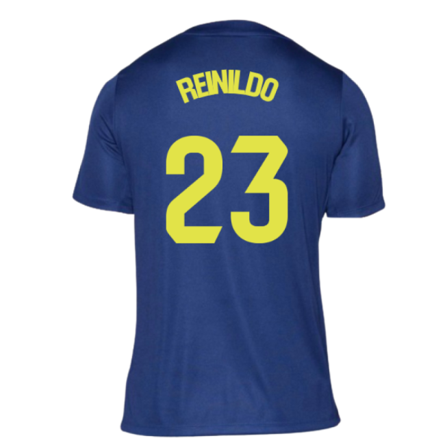 2025-2026 Atletico Madrid Pre-Match Shirt (Blue-Yellow) (Reinildo 23)-Football Jersey Hub