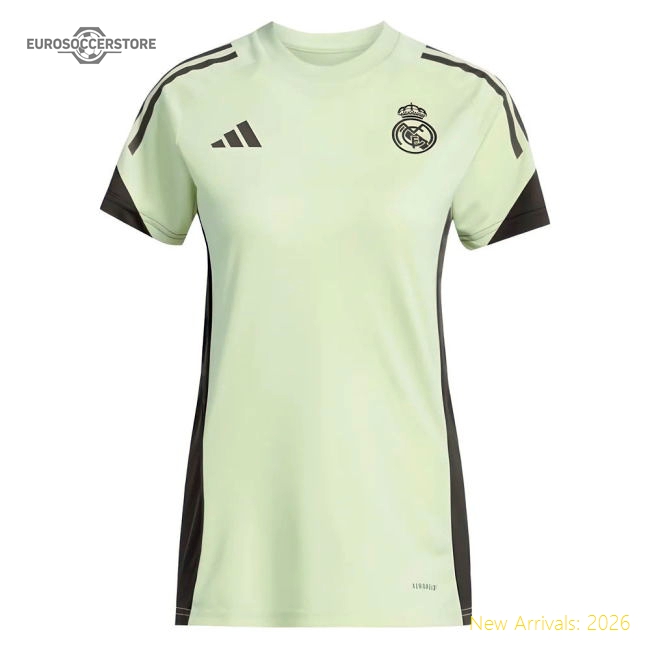 2025-2026 Real Madrid Training Jersey (Almost Lime) - Womens (Benzema 9)-Football Jersey Hub