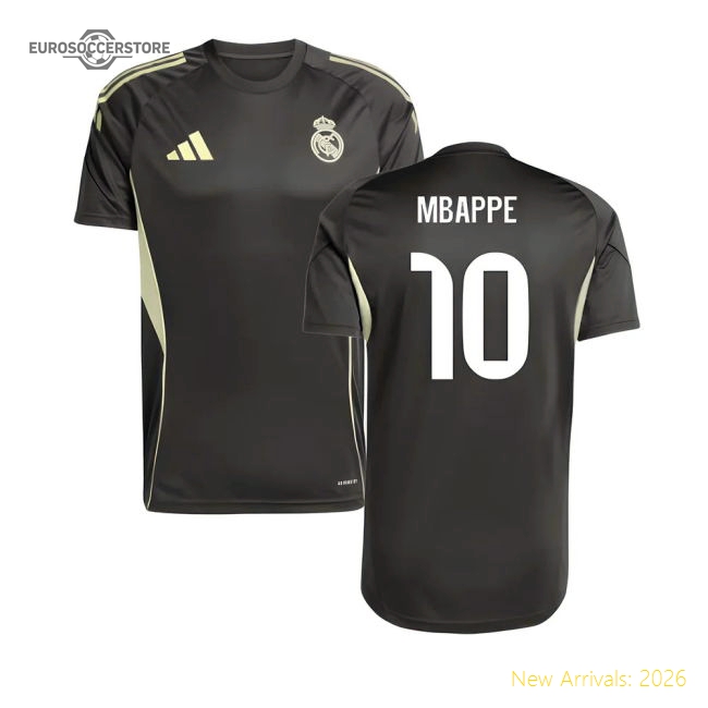 2025-2026 Real Madrid Training Jersey (Utility Grey) (Mbappe 10)-Football Jersey Hub