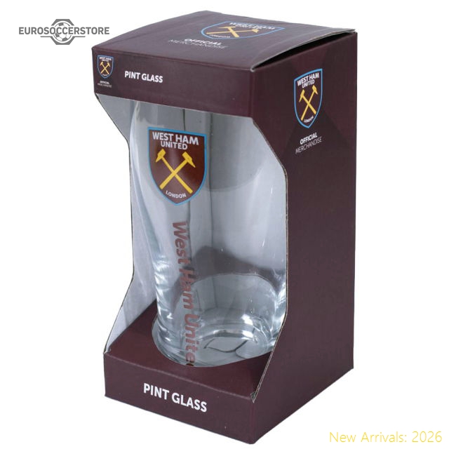 West Ham United FC Tulip Pint Glass-Football Jersey Hub