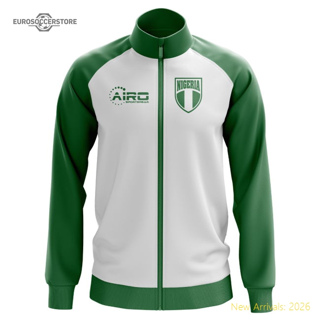 Nigeria Concept Football Track Jacket (White) - Kids-Football Jersey Hub