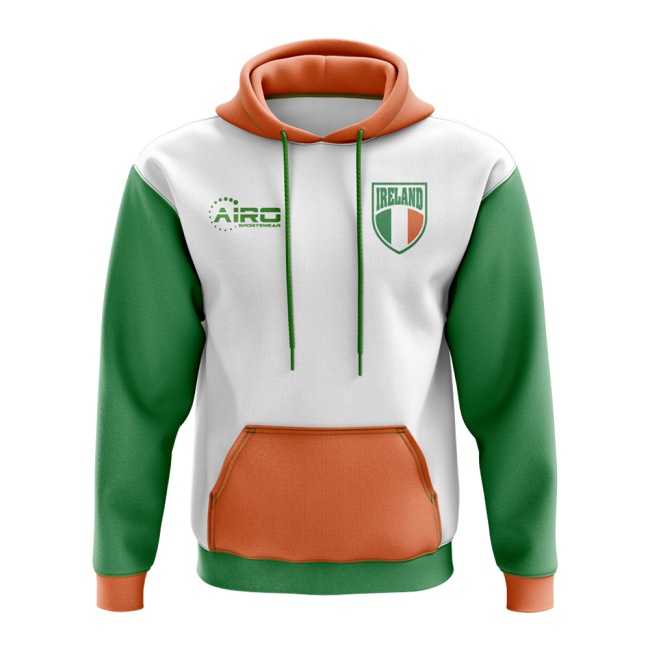 Ireland Concept Country Football Hoody (White)-Football Jersey Hub