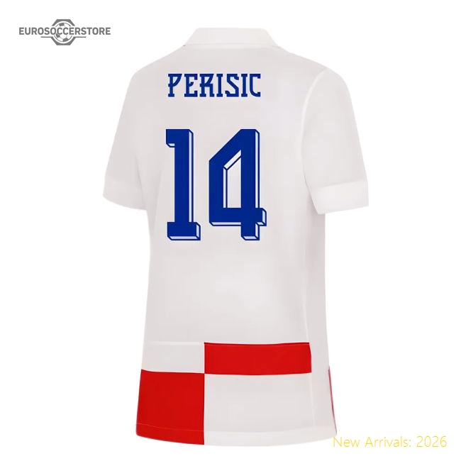 2024-2025 Croatia Home Shirt (Kids) (Perisic 14)-Football Jersey Hub
