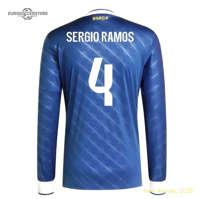 2025-2026 Real Madrid Long Sleeve Third Shirt (Sergio Ramos 4)-Football Jersey Hub