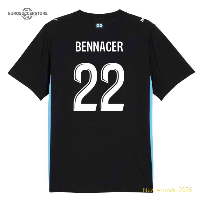 2025-2026 Marseille Away Shirt (Kids) (Bennacer 22)-Football Jersey Hub