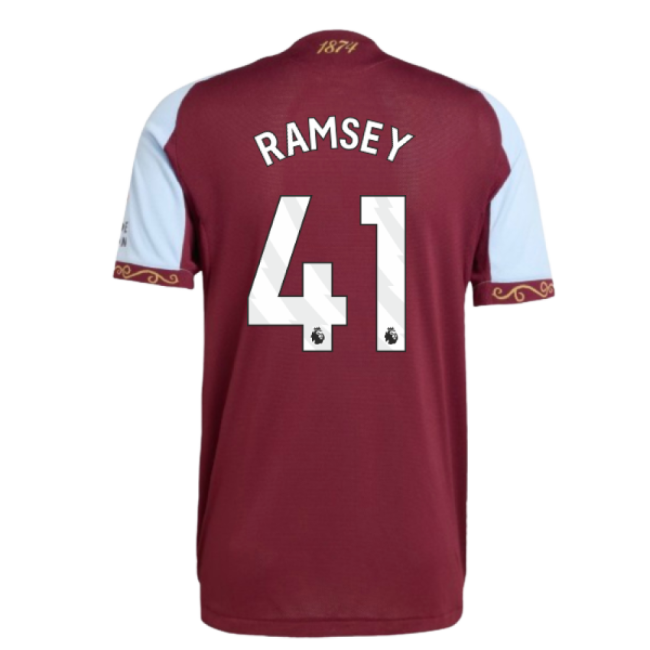 2025-2026 Aston Villa Authentic Home Shirt (Ramsey 41)-Football Jersey Hub