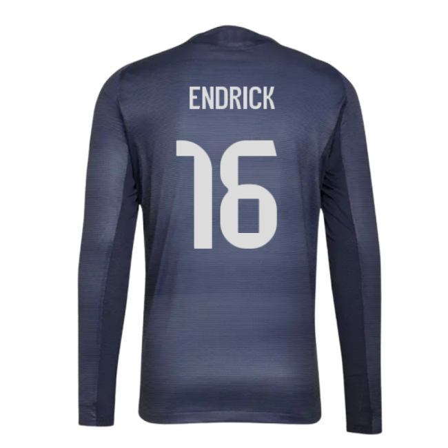 2025-2026 Real Madrid Long Sleeve Away Shirt (Endrick 16)-Football Jersey Hub