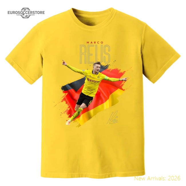 Marco Reus Dortmund Celebration T-Shirt (Yellow)-Football Jersey Hub