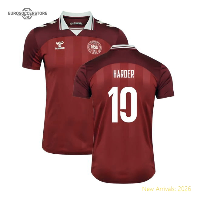 2025-2026 Denmark Womens Team Home Shirt (Unisex) (Harder 10)-Football Jersey Hub