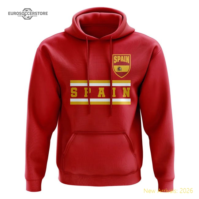 Spain Core Football Country Hoody (Red)-Football Jersey Hub