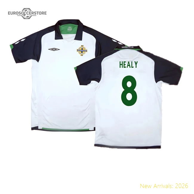 Northern Ireland 2009-10 Away Shirt ((Very Good) XL) (Healy 8)-Football Jersey Hub