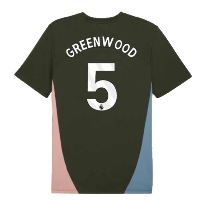 2024-2025 Man City Training Shirt (Myrtle) (Greenwood 5)-Football Jersey Hub