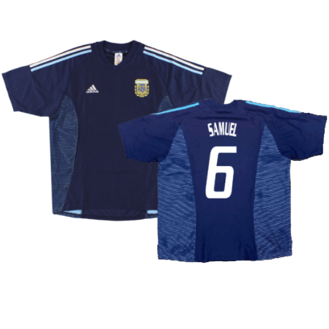 Argentina 2002-04 Away Shirt ((Excellent) XL) (Samuel 6)-Football Jersey Hub