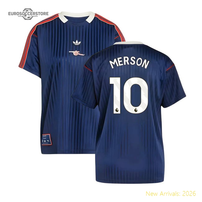 Arsenal Terrace Icons Shirt (Navy) (Merson 10)-Football Jersey Hub