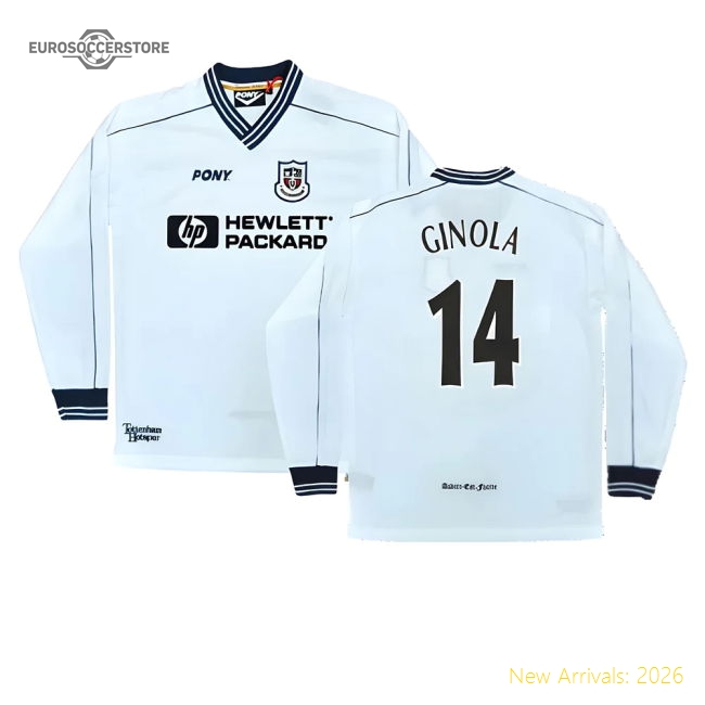 1997-1999 Tottenham Home LS Pony Retro Shirt (Ginola 14)-Football Jersey Hub
