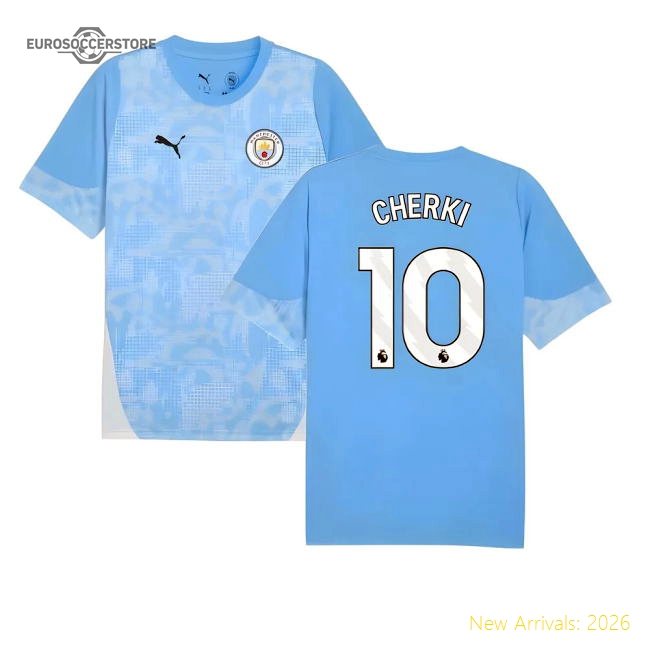 2025-2026 Man City Training Jersey (Light Blue) (Cherki 10)-Football Jersey Hub