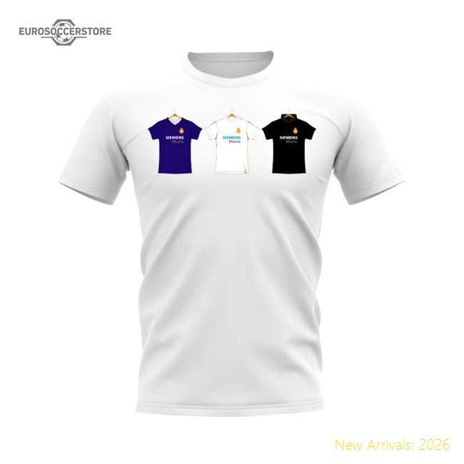 Real Madrid 2002-2003 Retro Shirt T-shirt (White)-Football Jersey Hub