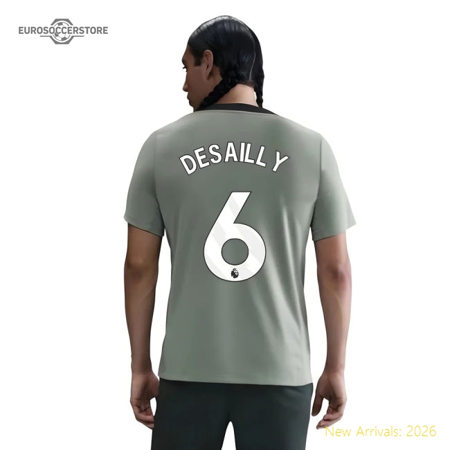 2025-2026 Chelsea Strike Training Shirt (Jade Green) (Desailly 6)-Football Jersey Hub