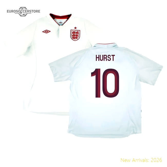 England 2012-13 Home Shirt (Good) (Hurst 10)-Football Jersey Hub
