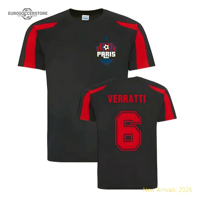 Marco Verratti Paris Sports Training Jersey (Navy)-Football Jersey Hub