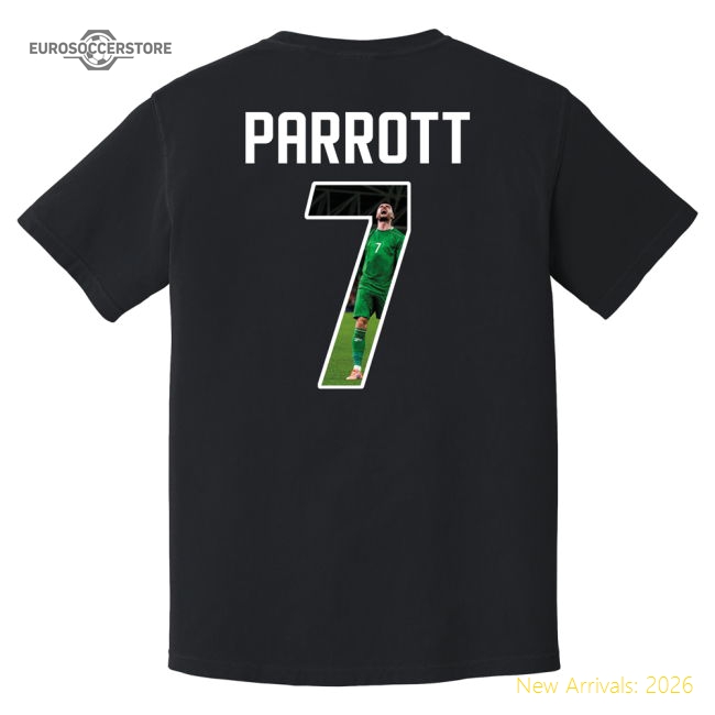 Troy Parrott Number 7 T-Shirt (Black)-Football Jersey Hub