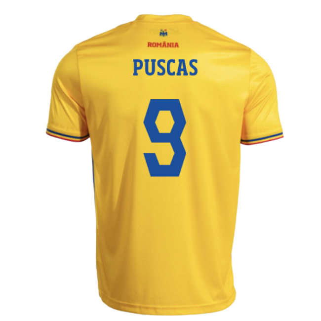 2025-2026 Romania Home Replica Shirt (Kids) (Puscas 9)-Football Jersey Hub