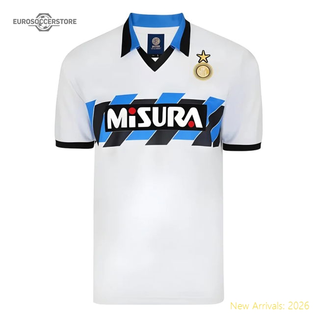 Score Draw Internazionale 1990 Away Retro Football Shirt-Football Jersey Hub