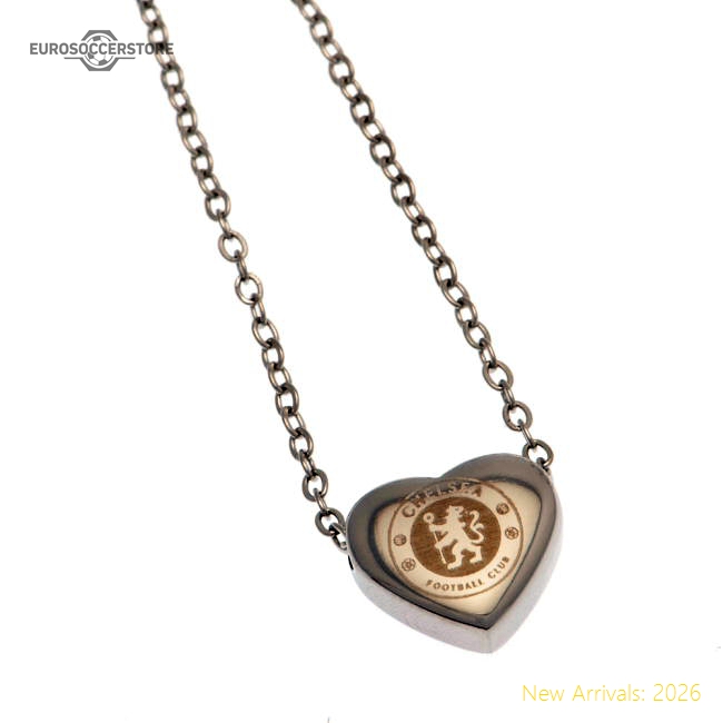 Chelsea FC Stainless Steel Heart Necklace-Football Jersey Hub