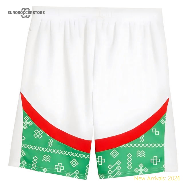 2024-2025 Morocco Home Shorts (White)-Football Jersey Hub