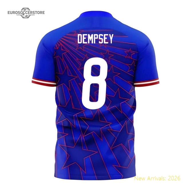 USA 2025-2026 Away Concept Football Kit (Libero) (DEMPSEY 8)-Football Jersey Hub