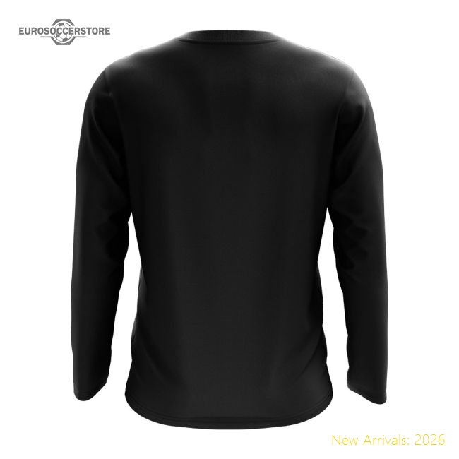 Zambia Core Football Country Long Sleeve T-Shirt (Black)-Football Jersey Hub