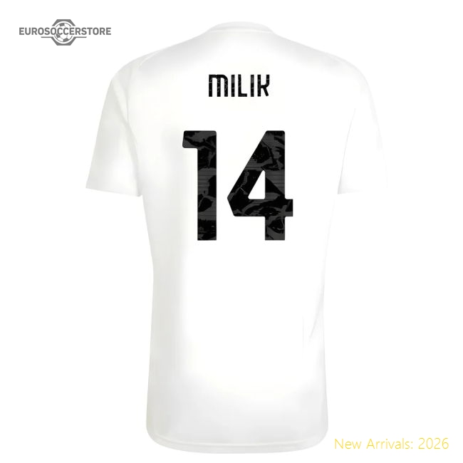 2025-2026 Juventus Training Tee (White) (Milik 14)-Football Jersey Hub