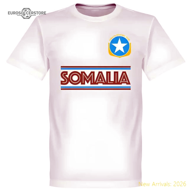 Somalia Team T-Shirt - White-Football Jersey Hub